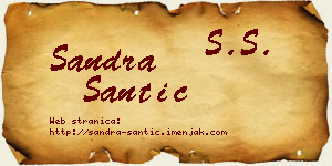 Sandra Šantić vizit kartica